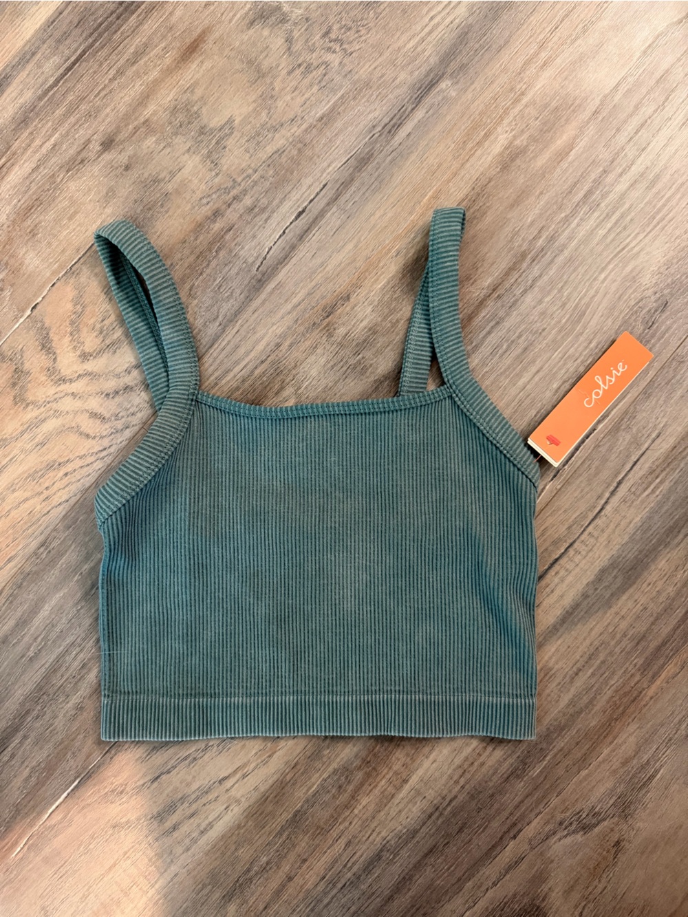 Colsie Kids Ribbed Tank Top - Teal Green